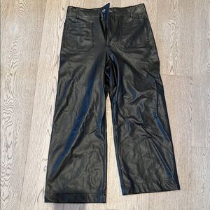 Anthropologie Maeve Black Faux Leather Pants